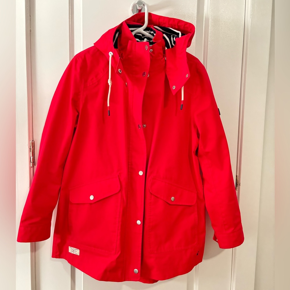 Joules women’s raincoat red